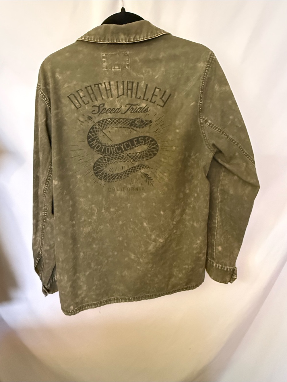 Utility Surplus Death Valley Olive Graphic Men's Shirt Jacket Sz M